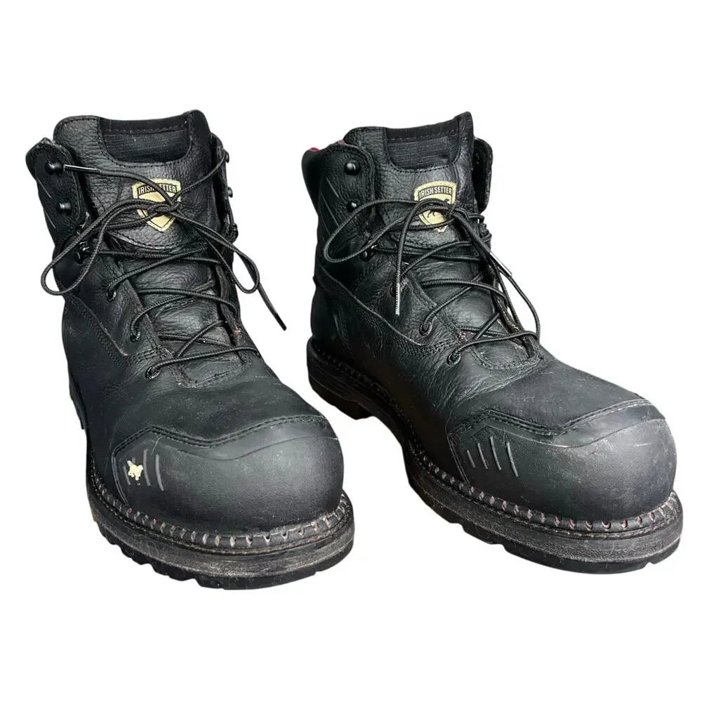 Irish Setter By Red Wing Edgerton XD Black Waterproof Safety Toe Boot Size15